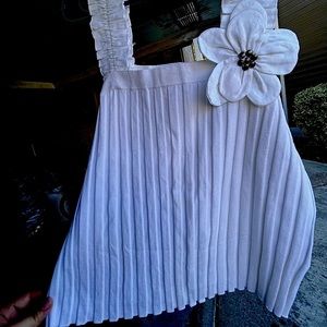 white flower strap crop top